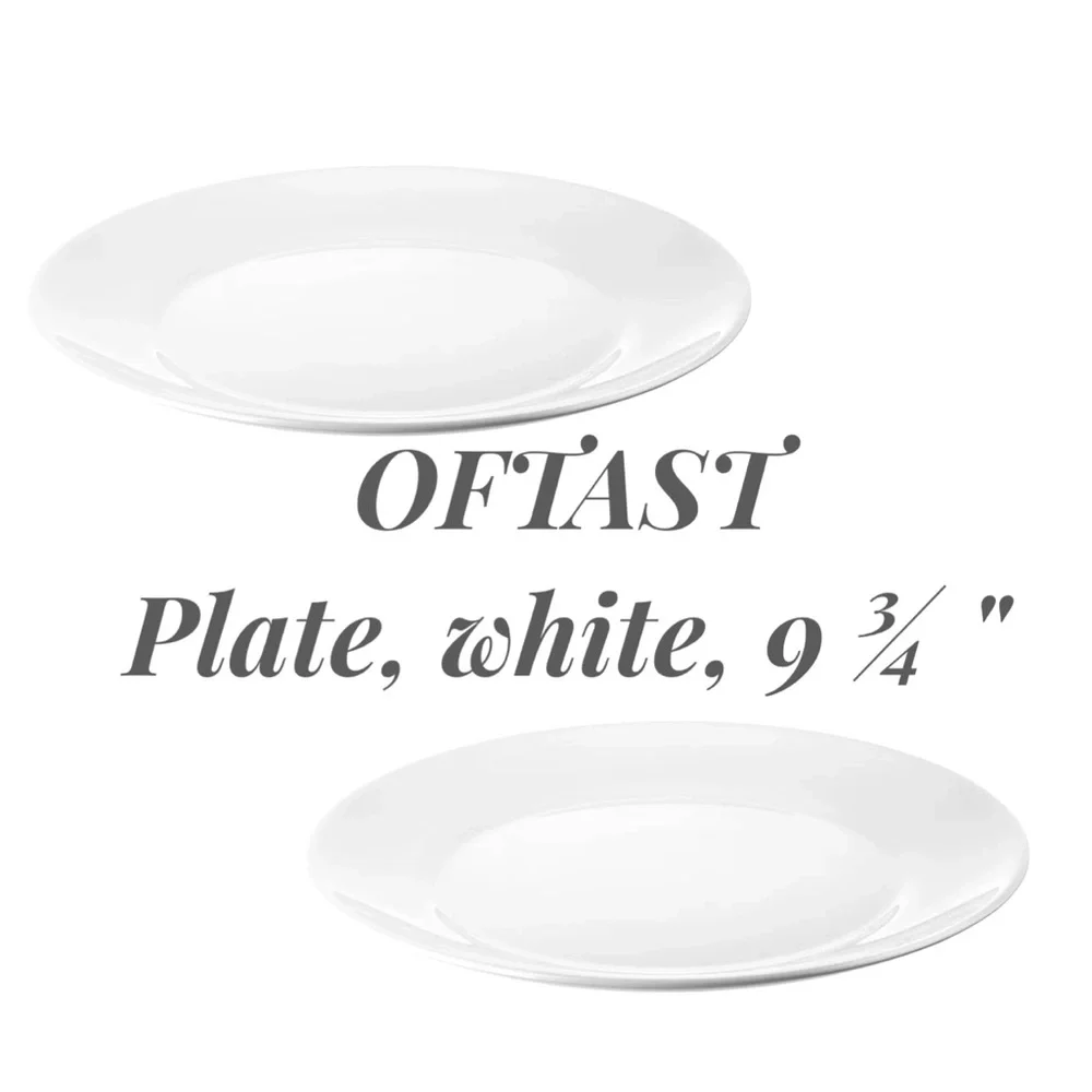 2 OFTAST White Plates 9 ¾